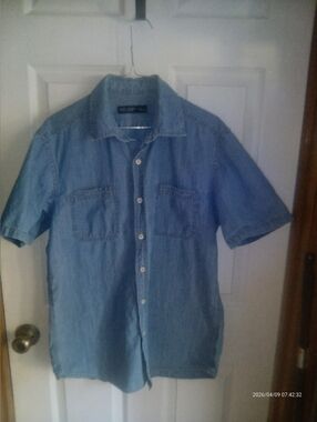 Faded Glory,Med,Short Sleeve, Denim shirt